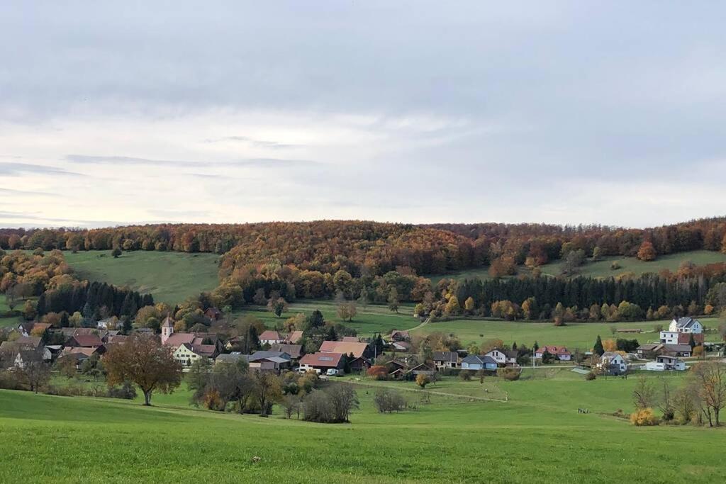 Villa Havre de paix dans le Jura Alsacien avec piscine privée externe de mai à septembre à Bendorf Extérieur photo