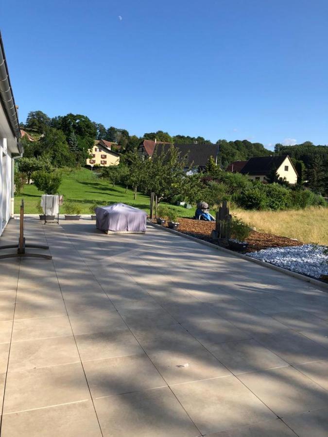 Villa Havre de paix dans le Jura Alsacien avec piscine privée externe de mai à septembre à Bendorf Extérieur photo